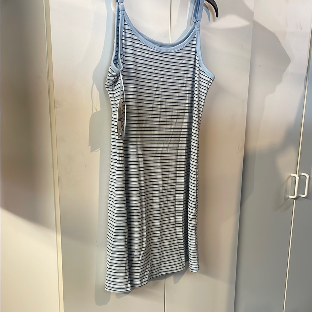 Hippie Rose Blue and White Chemise w/Nautical Stripes new fits like short dress